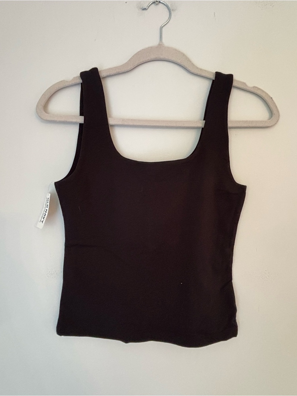 Old Navy Black Square Neck Cropped Tank Size Small NWT
